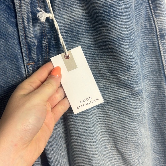 NWT Good American Good '90s Ripped High Waist Relaxed Jeans in Indigo293 Size 26 - Picture 4 of 13